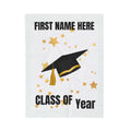 Graduation CUSTOMIZABLE Velveteen Plush Throw