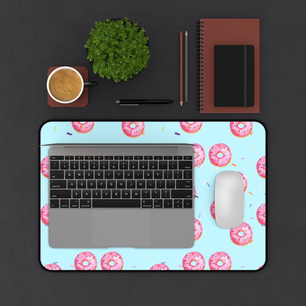 Pink Sprinkles Donut Desk Mat