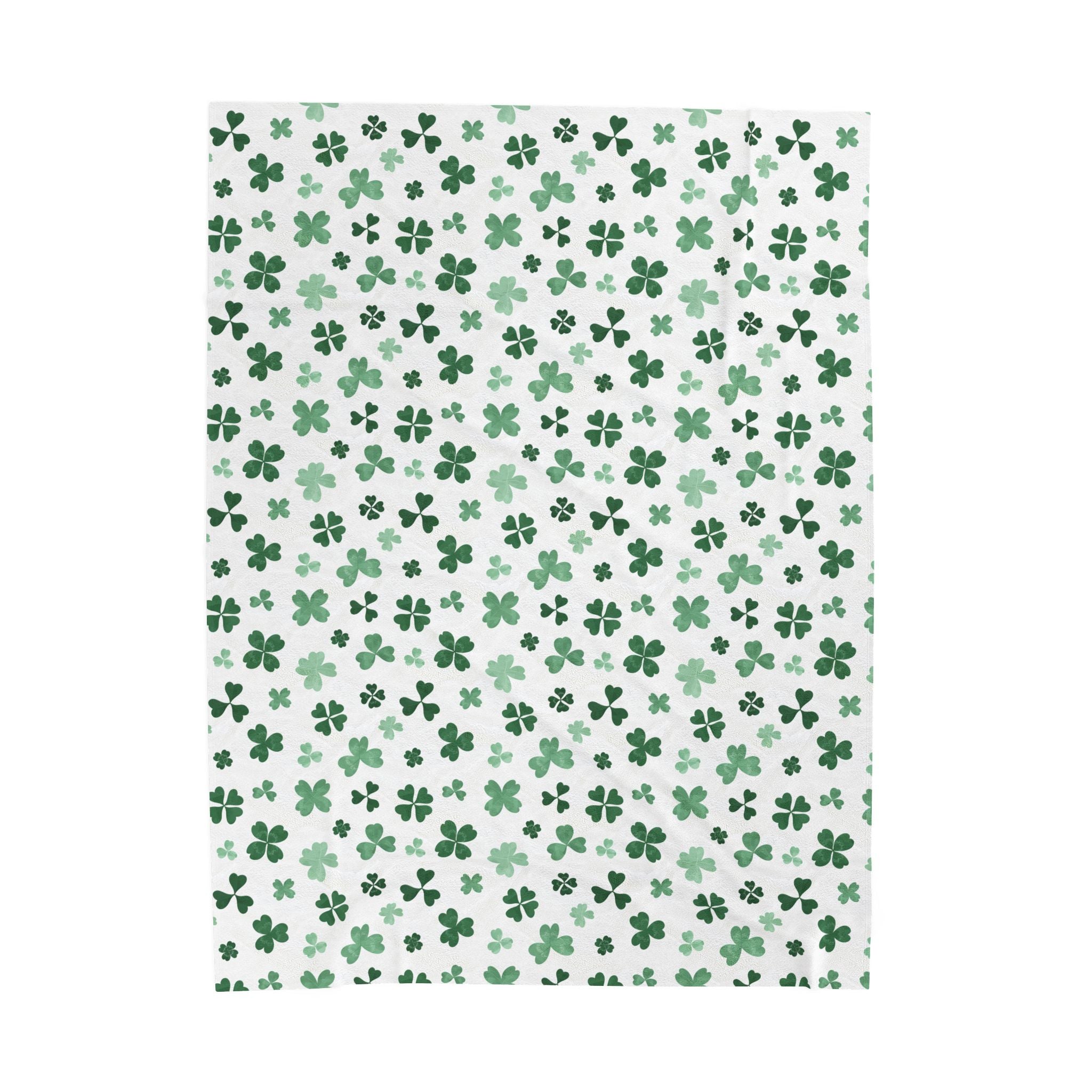 St. Patrick's Day Shamrock Velveteen Plush Blanket