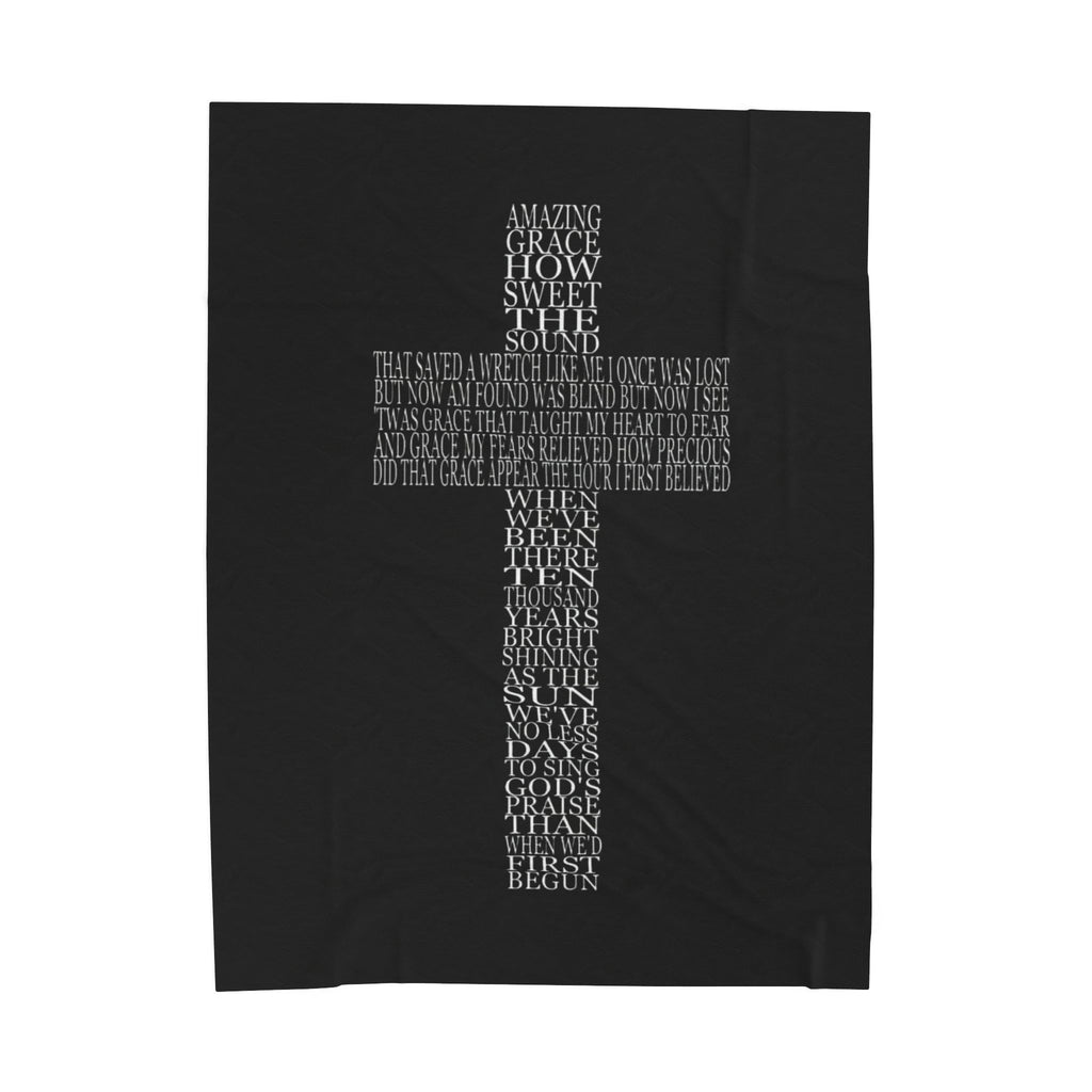 “Amazing Grace”  Velveteen Plush Throw Blanket