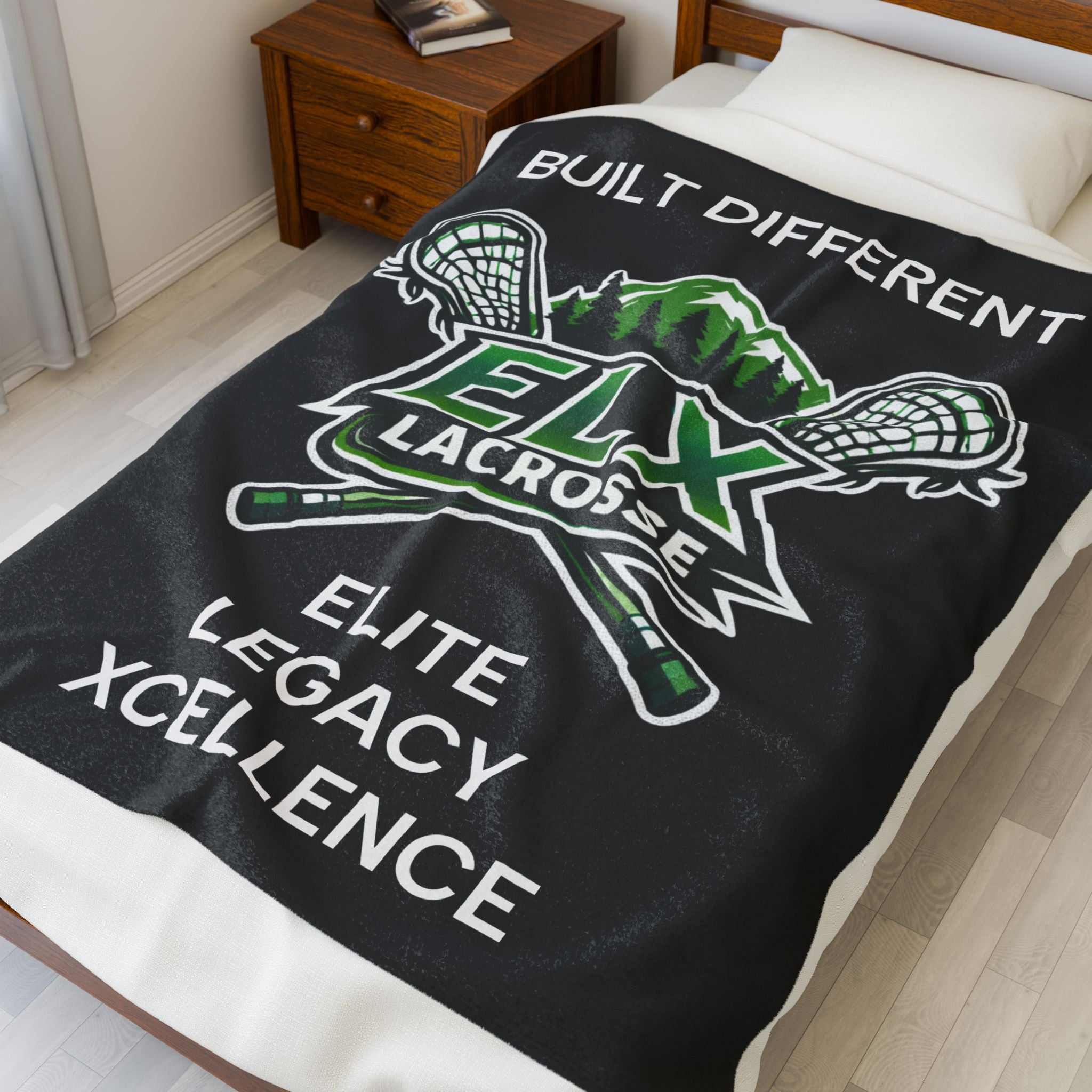 ELX Lacrosse Velveteen Plush Blanket Team Throw