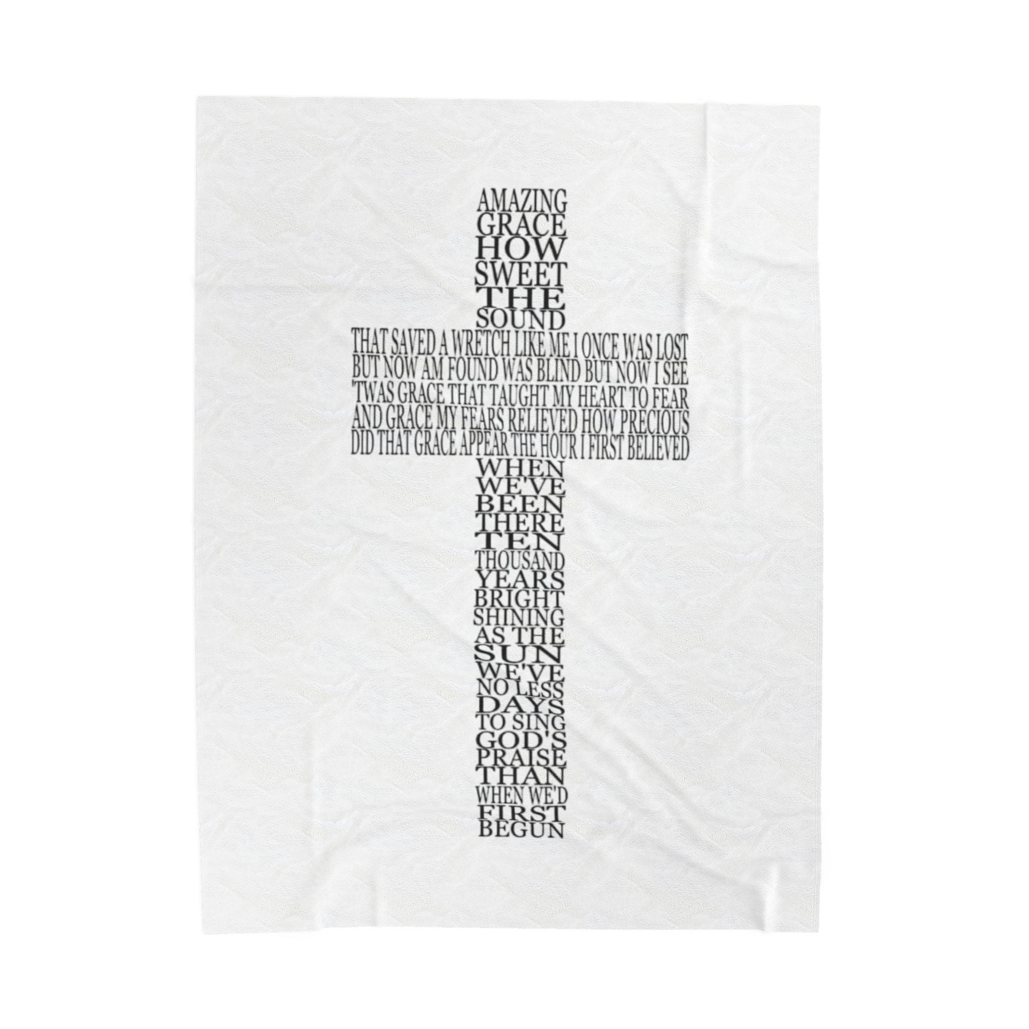 "Amazing Grace" Velveteen Plush Throw Blanket