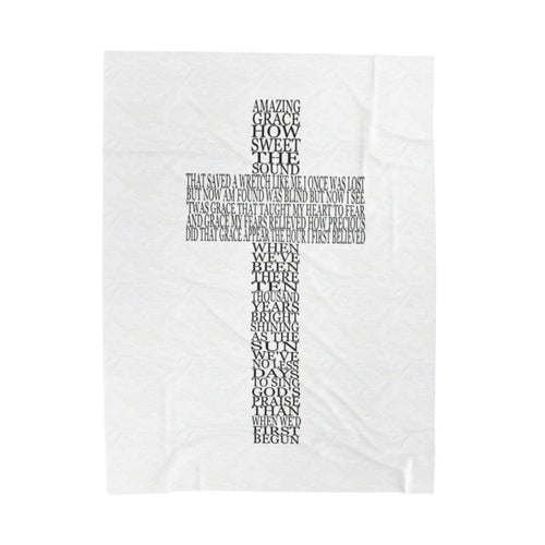 "Amazing Grace" Velveteen Plush Throw Blanket