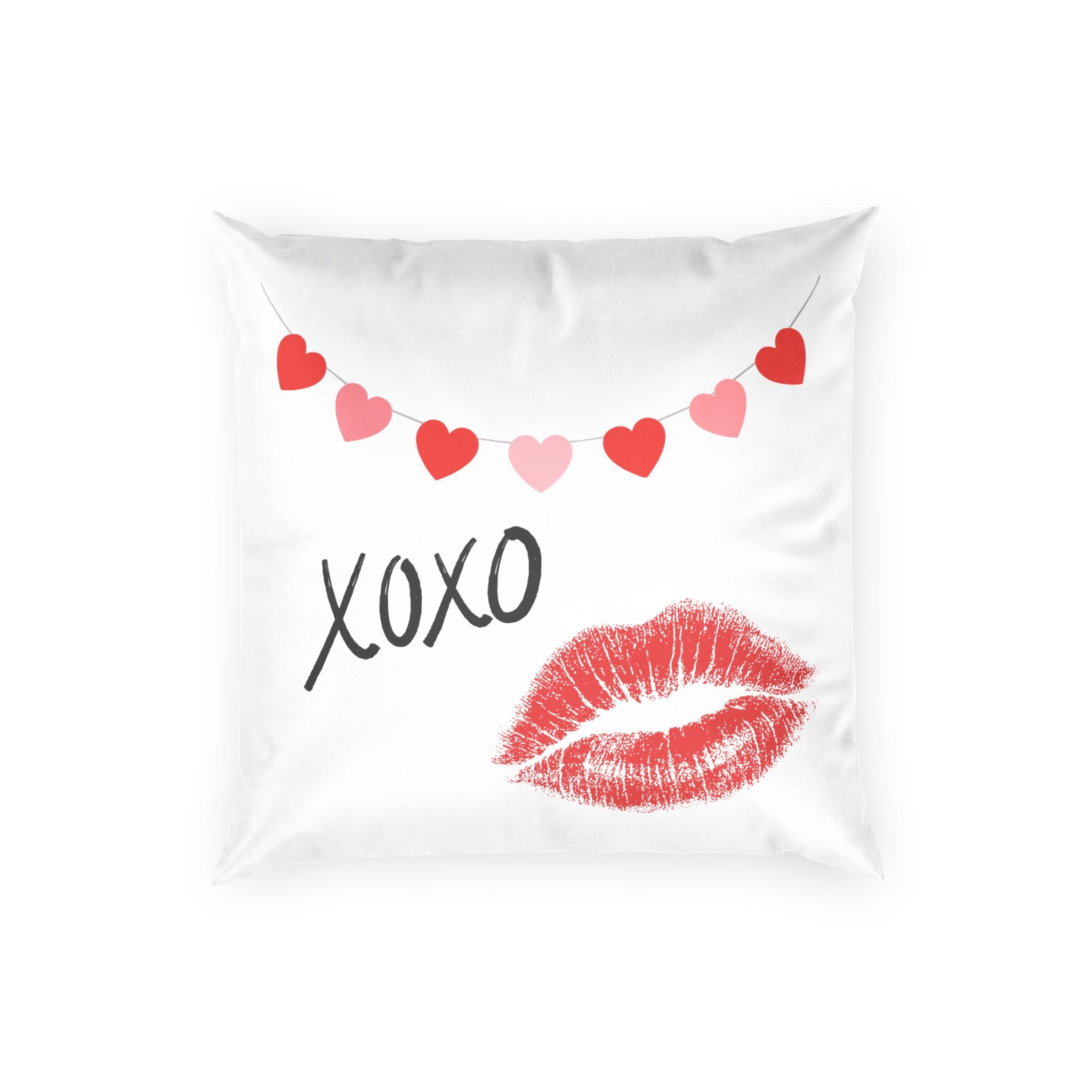 Valentine XOXO Kiss Velvet Pillow