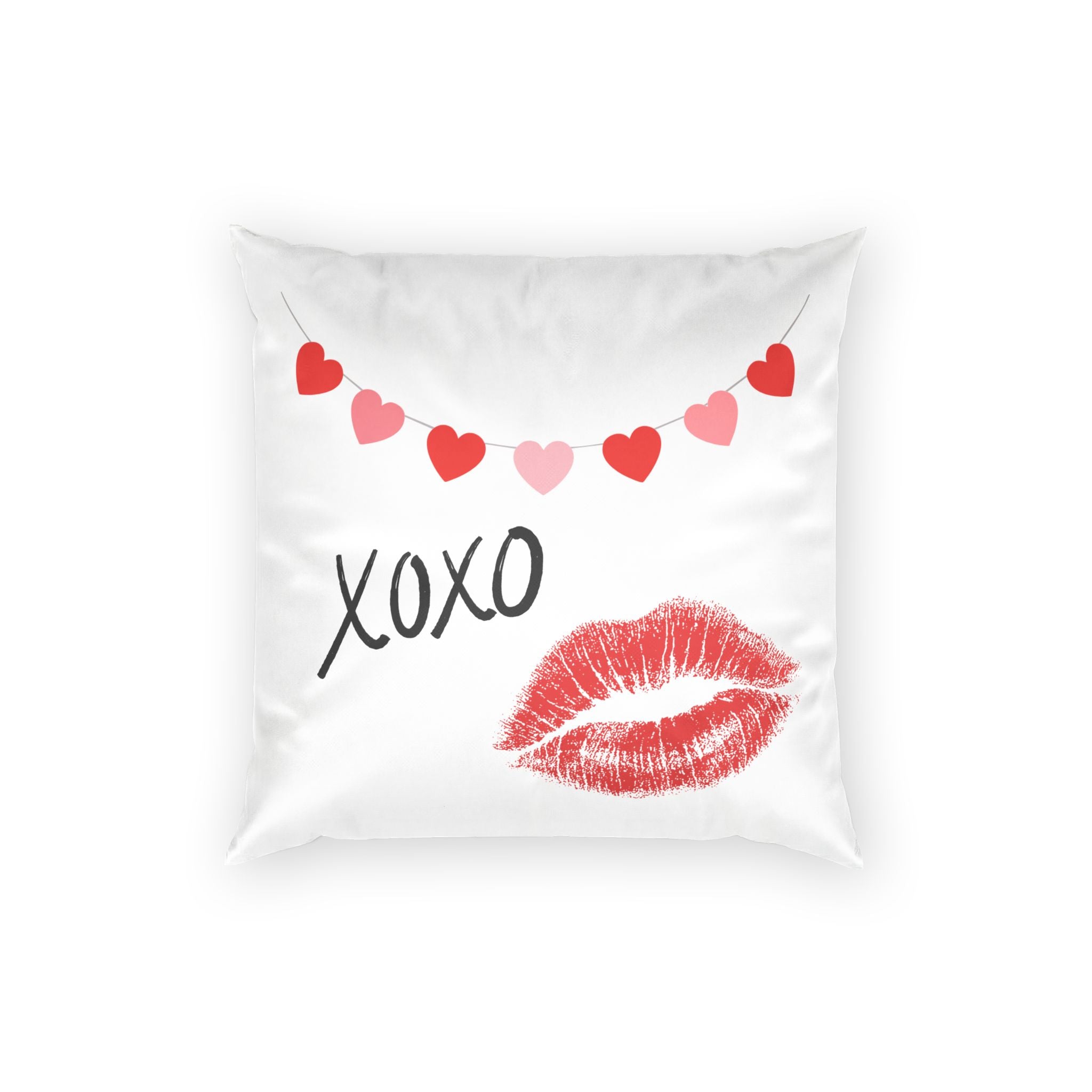 Valentine XOXO Kiss Velvet Pillow