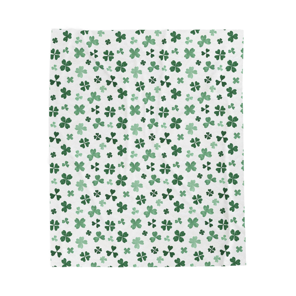 St. Patrick's Day Shamrock Velveteen Plush Blanket