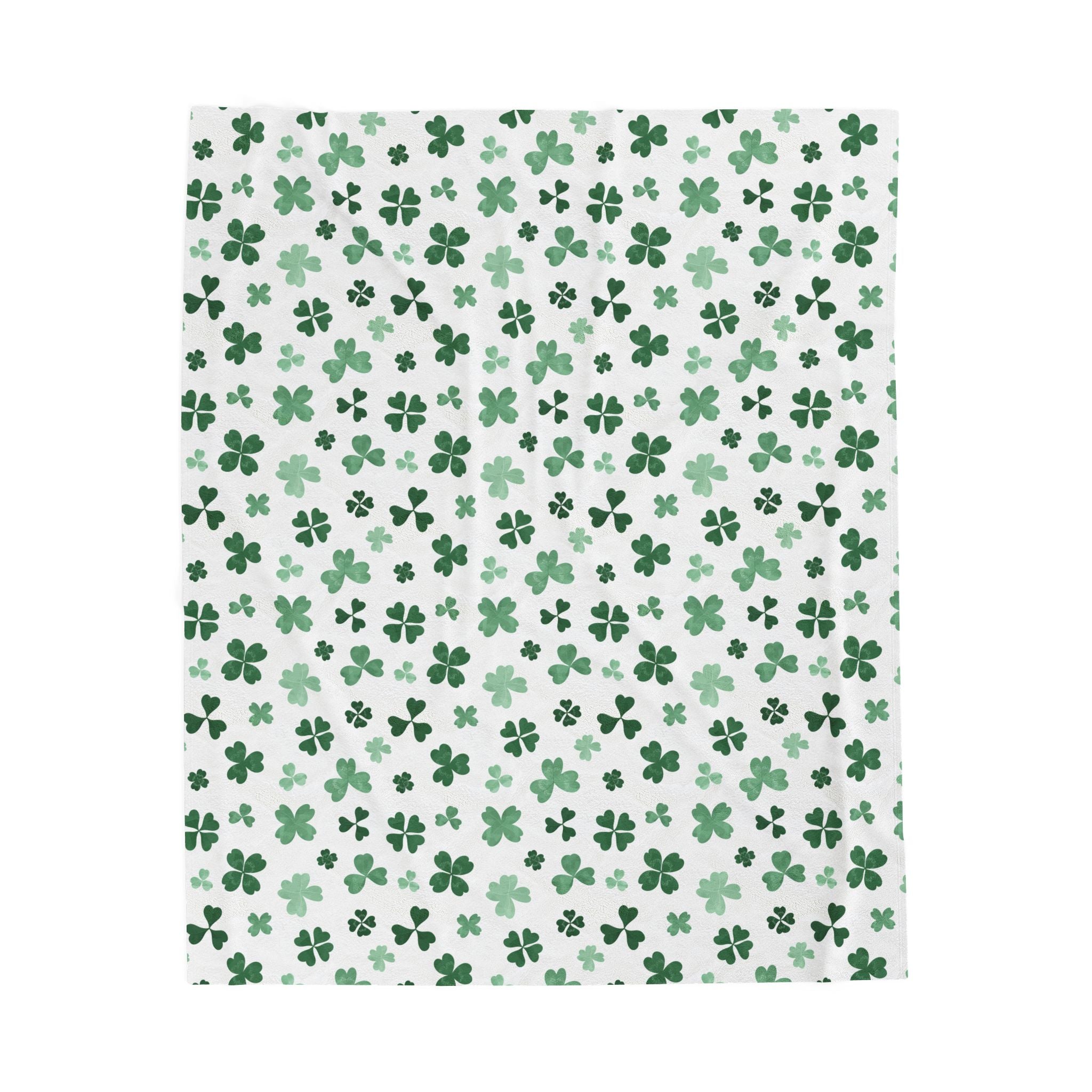 St. Patrick's Day Shamrock Velveteen Plush Blanket