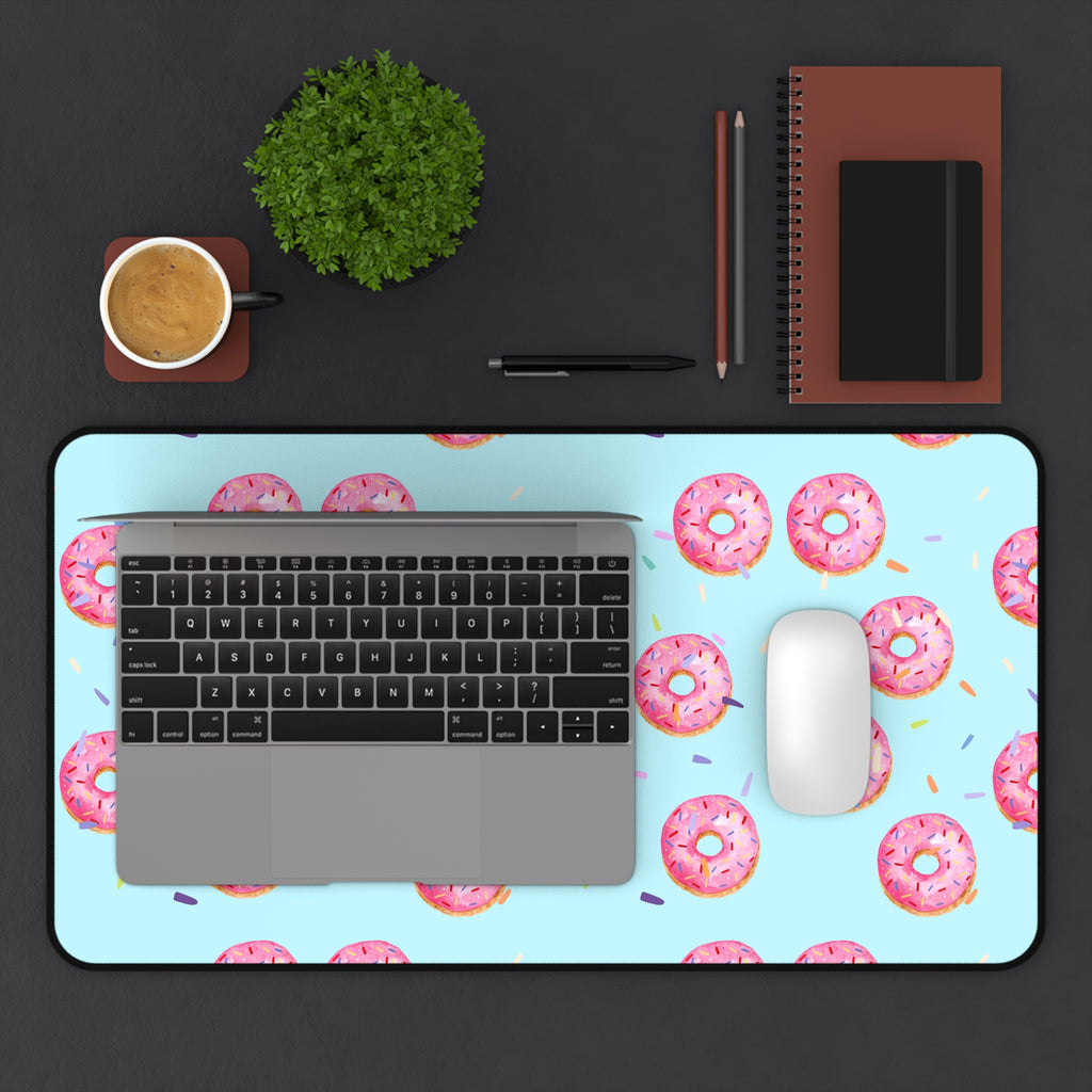 Pink Sprinkles Donut Desk Mat