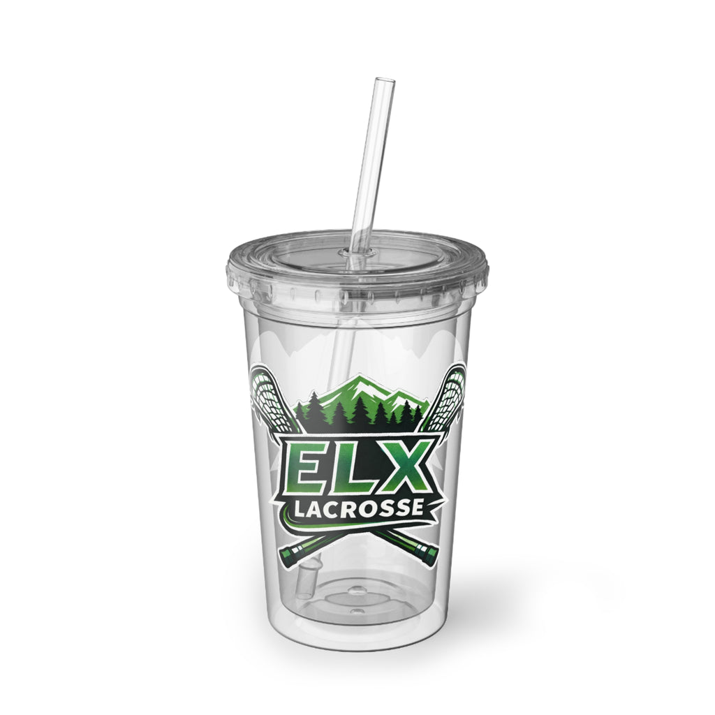 ELX Lacrosse Acrylic Tumbler Cup with Straw