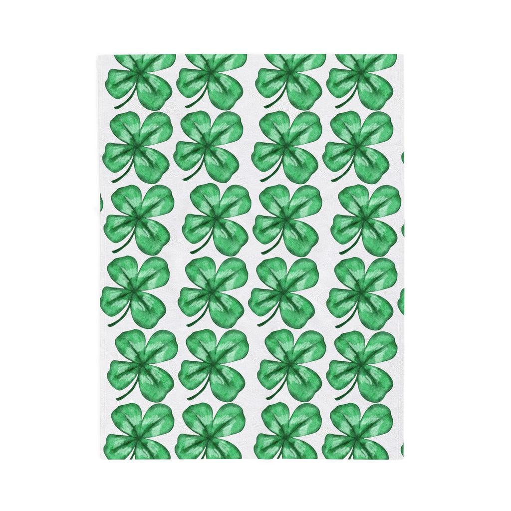 St. Patrick's Shamrock Velveteen Plush Blanket