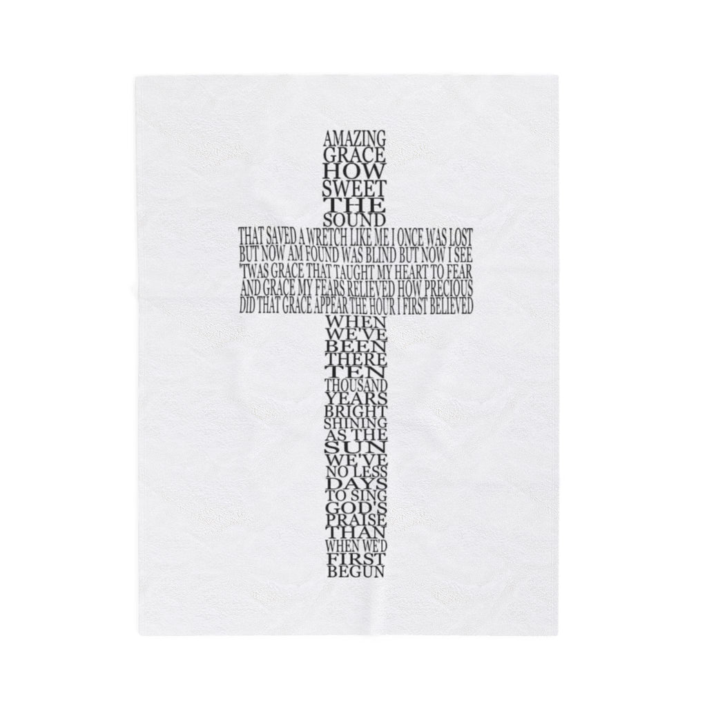 "Amazing Grace" Velveteen Plush Throw Blanket