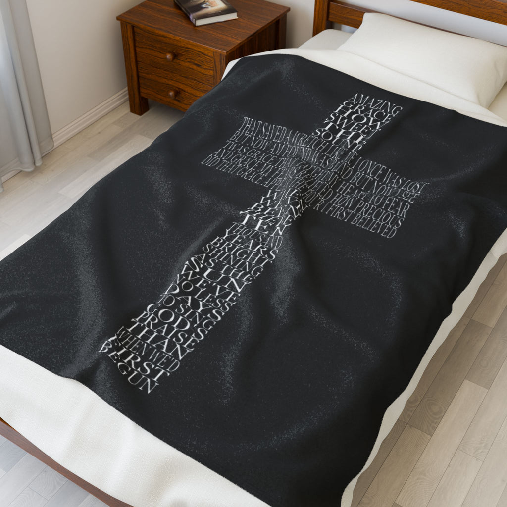 “Amazing Grace”  Velveteen Plush Throw Blanket