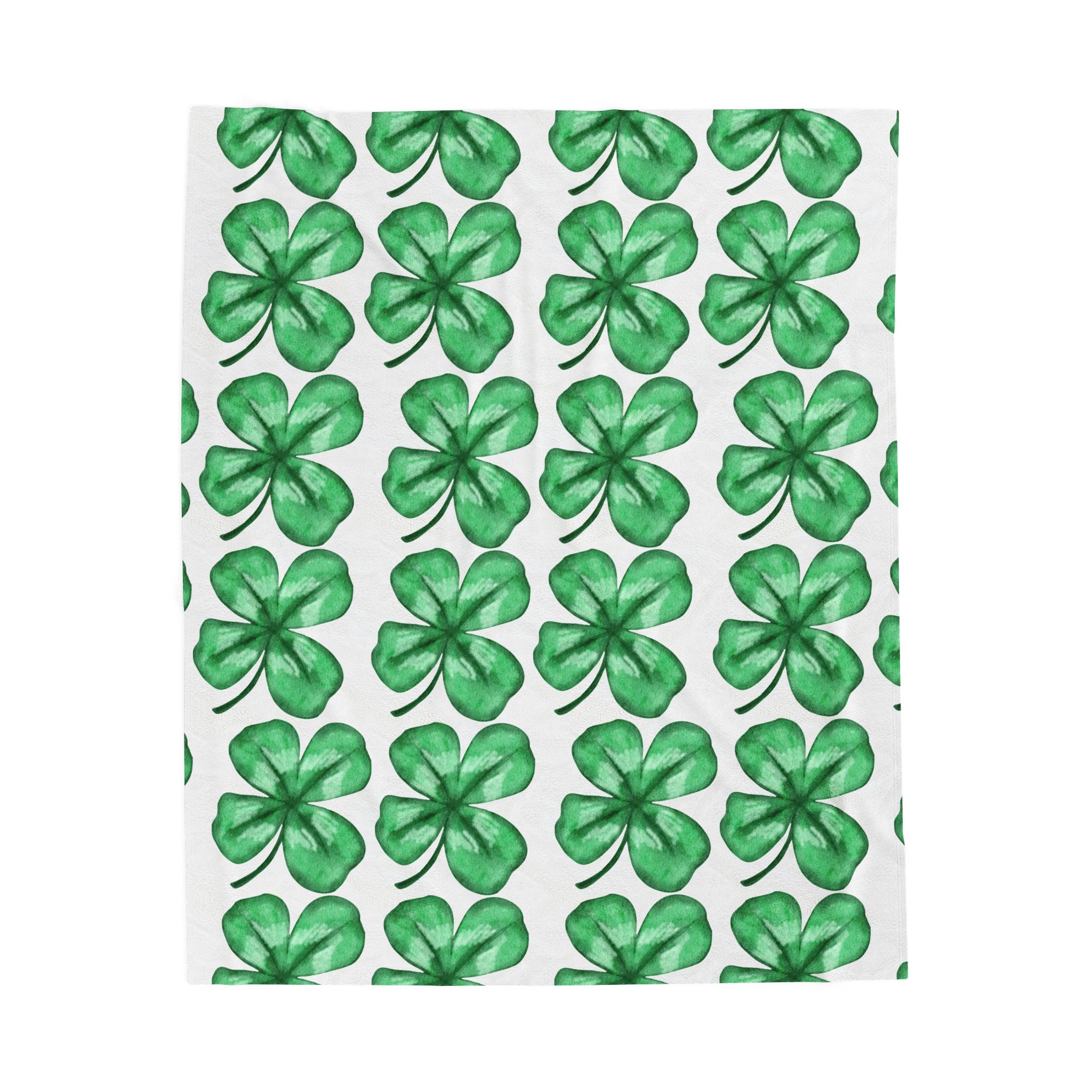 St. Patrick's Shamrock Velveteen Plush Blanket
