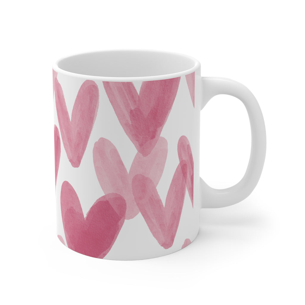 Heart Watercolor Mug - 11oz