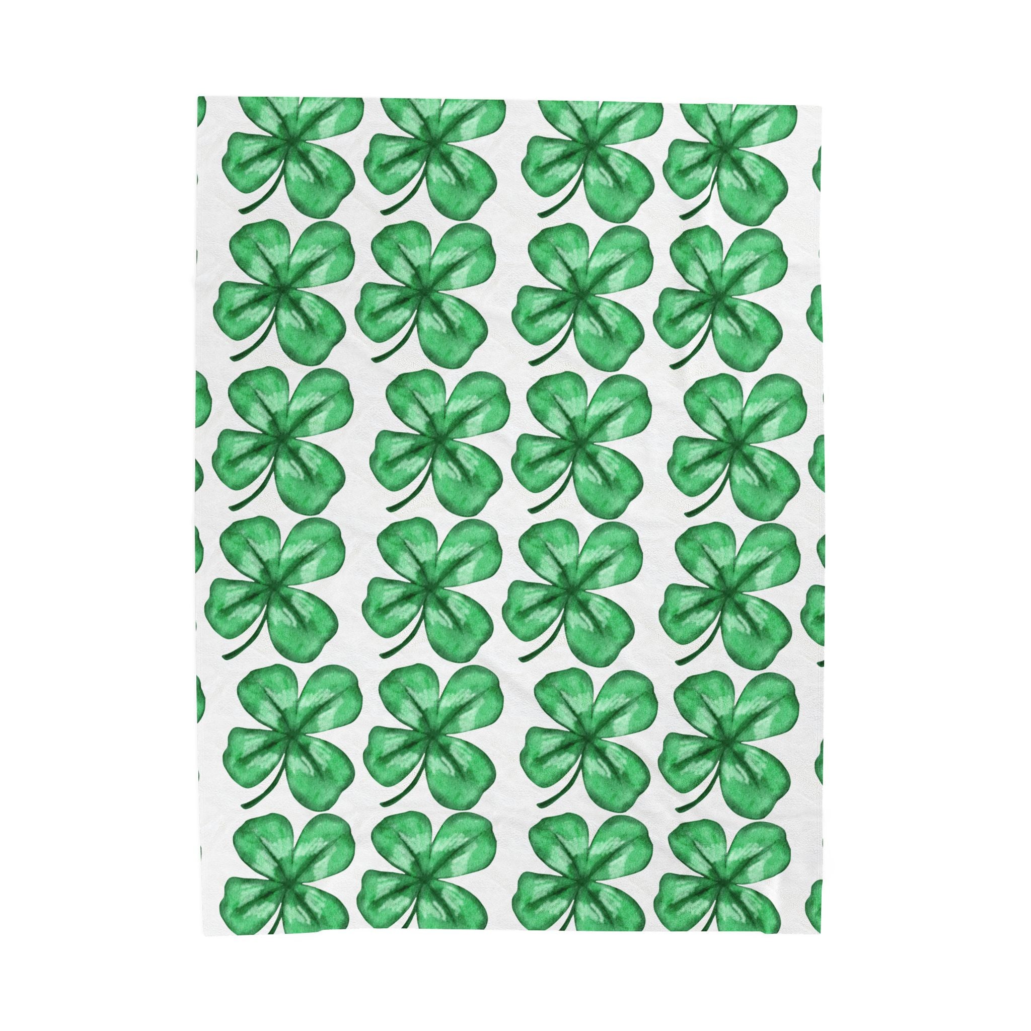 St. Patrick's Shamrock Velveteen Plush Blanket