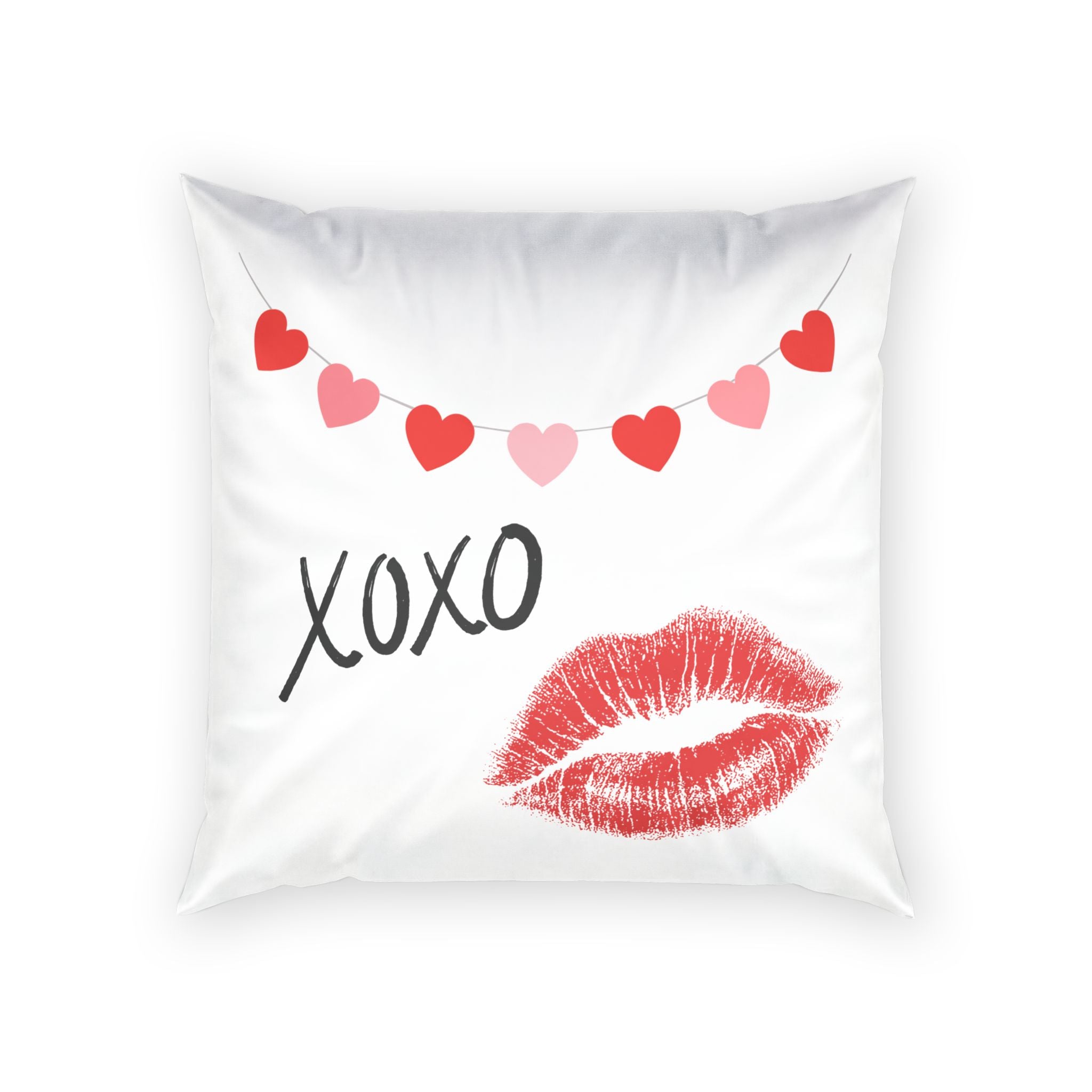 Valentine XOXO Kiss Velvet Pillow