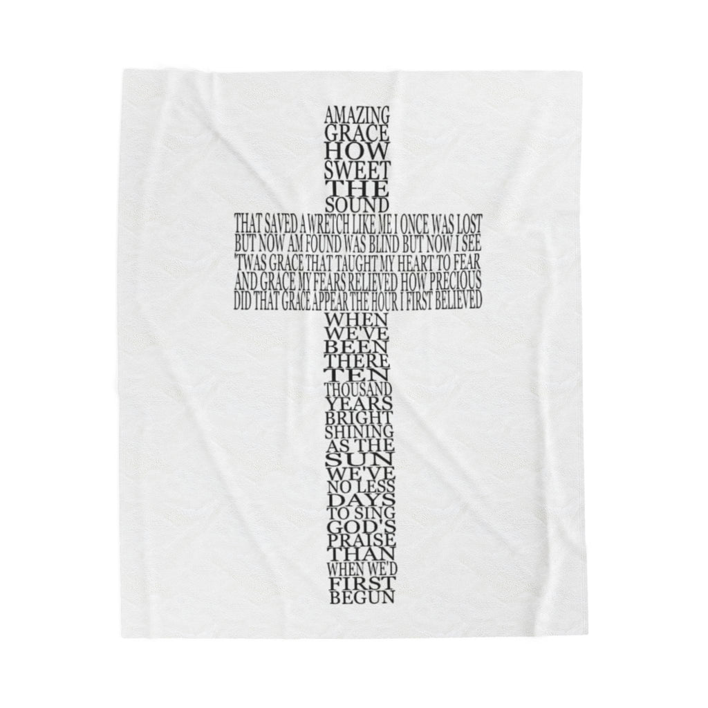 "Amazing Grace" Velveteen Plush Throw Blanket