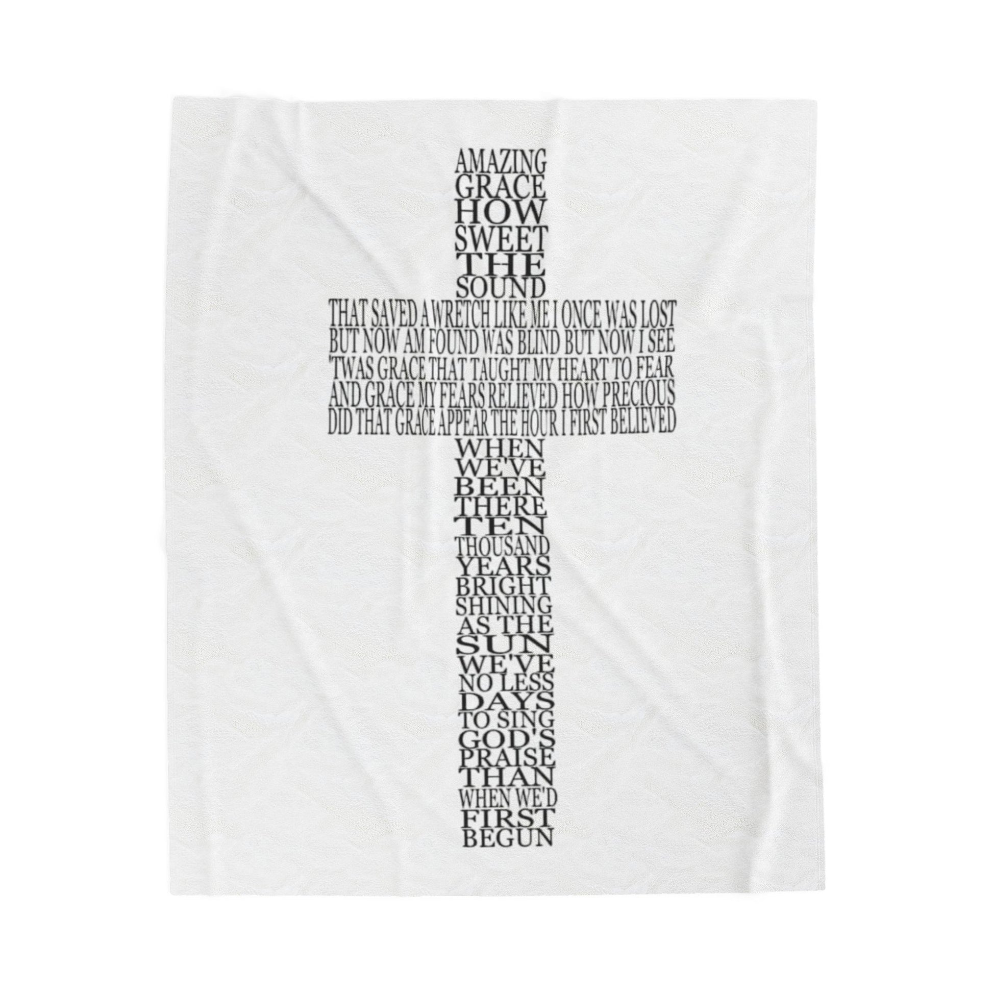 "Amazing Grace" Velveteen Plush Throw Blanket