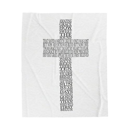 "Amazing Grace" Velveteen Plush Throw Blanket