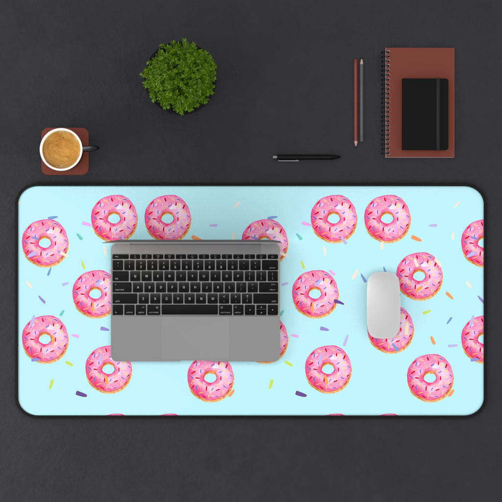 Pink Sprinkles Donut Desk Mat