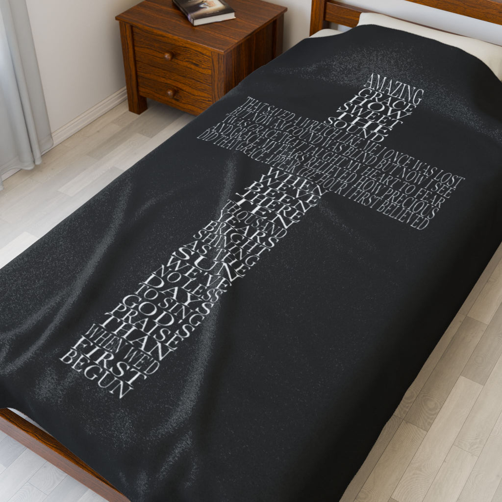 “Amazing Grace”  Velveteen Plush Throw Blanket