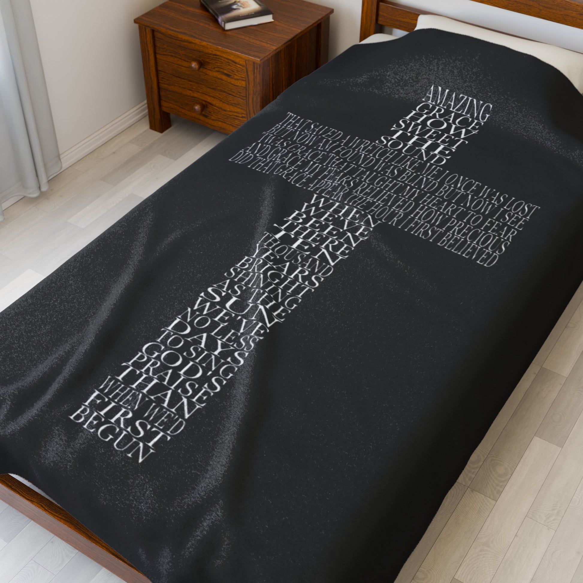 “Amazing Grace”  Velveteen Plush Throw Blanket